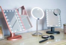 راهنمای خرید اینترنتی آینه آرایشی بزرگنمایی چراغدار کوچک و دیواری